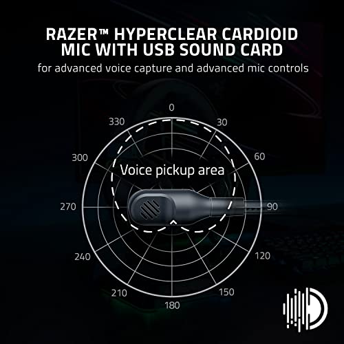 Razer BlackShark V2 Gaming Headset: THX 7.1 Spatial Surround Sound - 50mm Drivers - Detachable Mic - PC, PS4, PS5, Switch, Xbox One, Xbox Series X|S, Mobile - 3.5 mm Audio Jack & USB DAC - ESL Edition