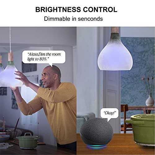 Sengled Smart Bulb, WiFi Light Bulbs, Color Changing Light Bulb, Smart Light Bulbs that Work with Alexa & Google Assistant, A19 RGB Alexa Light Bulb No Hub Required, 60W Equivalent 800LM CRI>90, 4Pack