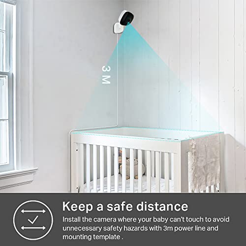 Kasa Smart 2K Security Camera for Baby Monitor, 4MP HD Indoor Camera for Home Security with Motion Detection, Two-Way Audio, Night Vision, Cloud&SD Card Storage, Works with Alexa&Google Home (KC400)