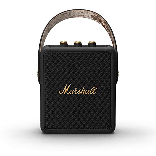 Marshall 1002485 Speakers, Bluetooth Black & Marshall Stockwell II Floor Standing Speaker, Bluetooth Black/Brass