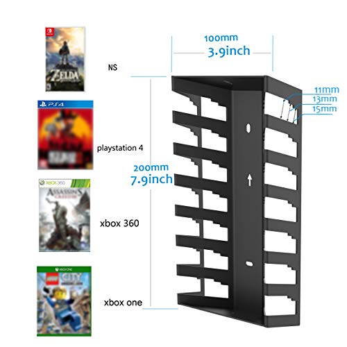 Monzlteck Video Game Case Storage Wall Mount,Gaming Accessories