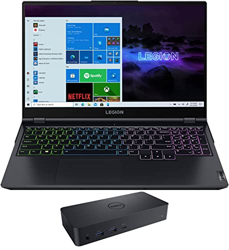 Lenovo Legion 5 15ACH6 Gaming & Business Laptop (AMD Ryzen 7 5800H 8-Core, 64GB RAM, 2x8TB PCIe SSD (16TB), RTX 3050 Ti, 15.6" 165Hz Full HD (1920x1080), WiFi, Win 11 Pro) with D6000 Dock