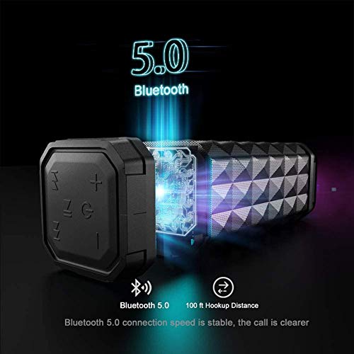 Bluetooth Speakers, BUGANI M99 Portable Bluetooth Speaker 5.0, 100ft Wireless Range, Louder Volume, Stereo Sound, Amazing Bass, IPX5, Built-in Mic, Speaker for Home, Outdoors and Travel