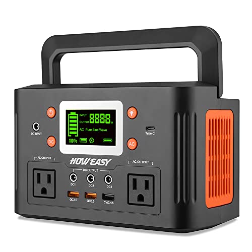 HOWEASY 260W Portable Power Station.178Wh Solar Generator(Solar Panel Not Included) with 110V AC Power Socket Backup Power Supply, Suitable for CPAP, Outdoor Camping Travel Home Emergency