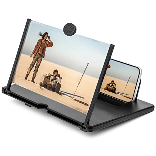 12'' Phone Screen Magnifier - Premium Screen Magnifier for Cell Phone - HD Phone Magnifier Screen - 3D Cell Phone Screen Magnifier - Cool Tech Gifts for Men - Cell Phone Accessories for All Ages
