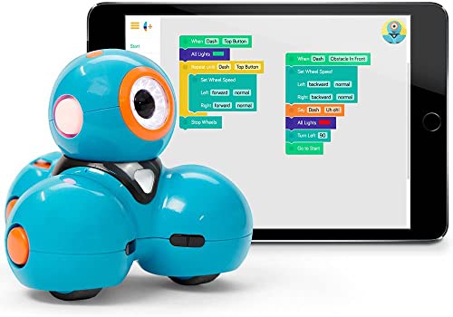 Wonder Workshop Dash – Coding Robot for Kids 6+ – Voice Activated – Navigates Objects – 5 Free Programming STEM Apps – Creating Confident Digital Citizens , Blue