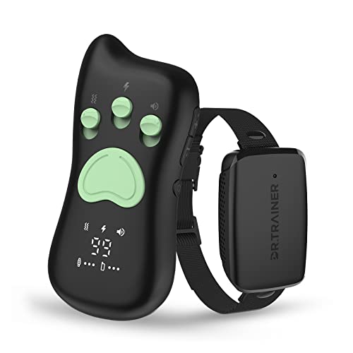 Dr.Trainer T1s Dog Shock Collar with Remote, Rechargeable Dog Training Collar with 3 Modes, Beep, Vibration and Shock, Waterproof Dog Collar, Up to 2300ft Remote Range