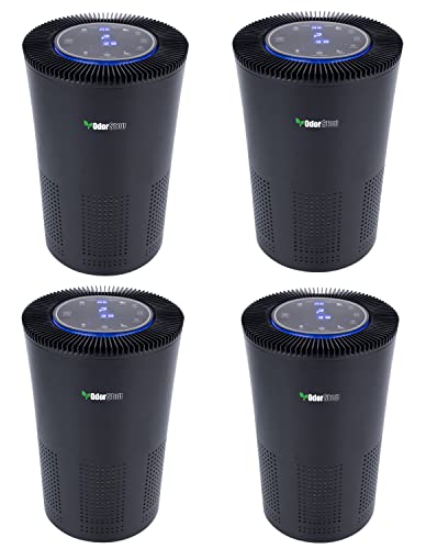 OdorStop OSAP5 HEPA Air Purifier for Areas up to 1000 sq ft with H13 True HEPA Filter, Black, Pack of 4