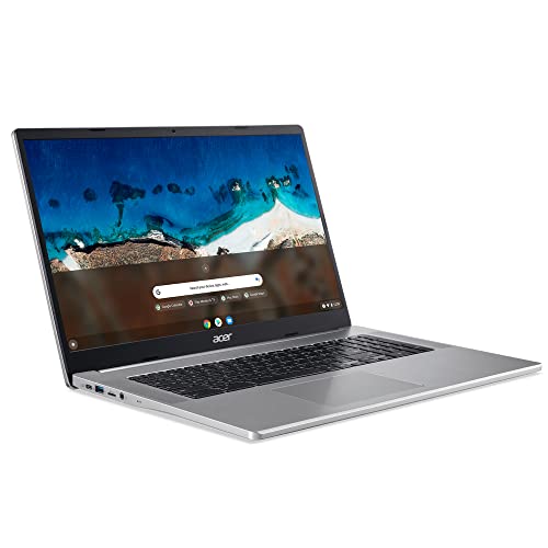 Acer Chromebook 317 Business Laptop I 17.3" FHD IPS ComfyView Display I Intel Celeron N4500 I 4GB DDR4 64GB eMMC + 256GB SD Card I Intel UHD Graphics USB-C ChromeOS Silver + 32GB MicroSD Card