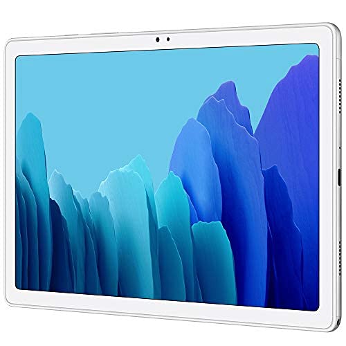 Samsung Galaxy Tab A7 10.4" (2020, WiFi + Cellular) 32GB 4G LTE Tablet & Phone (Makes Calls) GSM Unlocked, International Model w/US Charging Cube - SM-T505 (WiFi + Cellular, Silver)