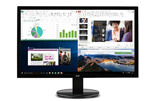 Acer K202HQL Abi 19.5" HD Monitor (HDMI & VGA port), Black, 19.5 Inch (Renewed)