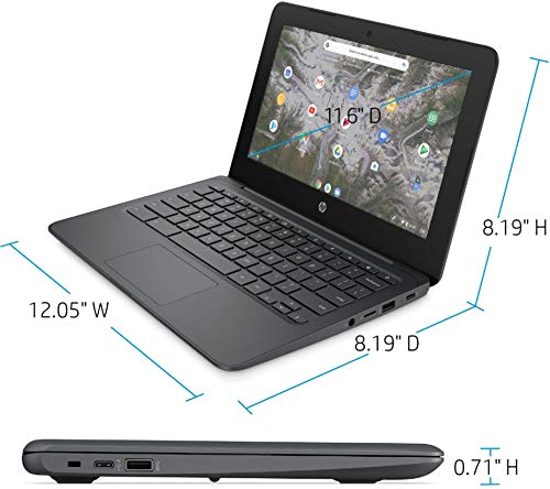 HP Chromebook 11.6 Inch Laptop, Intel Celeron N3350 up to 2.4 GHz, 4GB Memory, 32GB eMMC, WiFi, Bluetooth, Webcam, Chrome OS, Nly MP