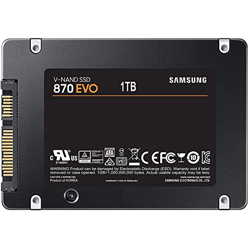 Samsung MZ-77E1T0B/AM 870 EVO SATA 2.5-inch SSD, 1TB Bundle with Lexar 32GB High-Performance 800x UHS-I SDHC Memory Card + Deco Photo 6 x 6 inch Microfiber Cleaning Cloth