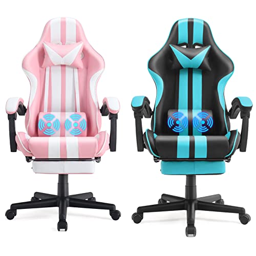 Pink and Cyan Gaming Chairs Bundle