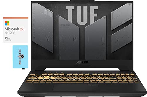 ASUS TUF F15 Gaming & Entertainment Laptop (Intel i7-12700H 14-Core, 64GB DDR5 4800MHz RAM, 2x8TB PCIe SSD RAID 0 (16TB), RTX 3060, 15.6" Win 11 Pro) with MS 365 Personal , Hub