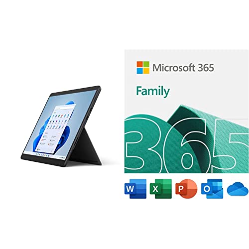 Microsoft Surface Pro 8-13" Touchscreen - Intel® Evo Platform Core™ i5-16GB Memory - 256GB SSD - Graphite (Latest Model) with Microsoft 365 Family | 15-Month Subscription | PC/Mac Download