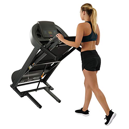 Sunny Health & Fitness T7643 Heavy Duty Walking Treadmill with 350 lb High Weight Capacity, Wide Walking Area and Folding for Storage