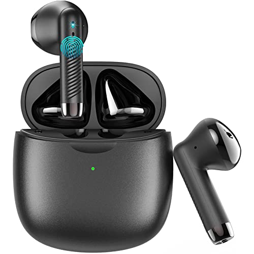 Wireless Earbud, Bluetooth 5.3 Earbud Stereo Bass, Bluetooth Headphones in Ear Noise Cancelling Mic, Earphones I-PX7 Waterproof Sports, 32H Playtime USB C Mini Charging Case Ear Buds for Android iOS