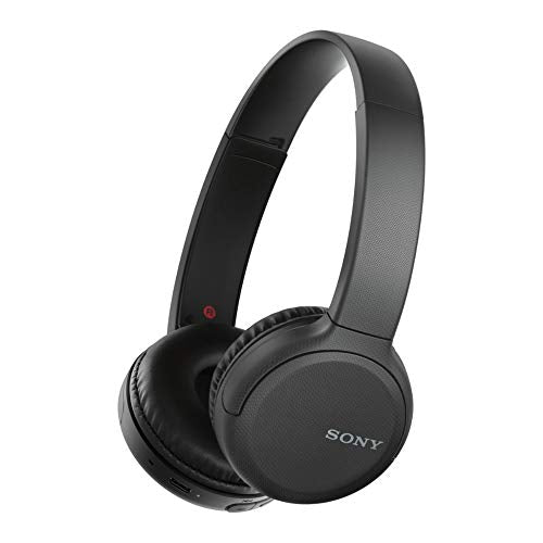 Sony WH-CH510 Wireless Bluetooth On-Ear Headphones (Black) with USB-C Charging and Built-in Microphone with Knox Gear Hard-Shell Case Bundle (2 Items)