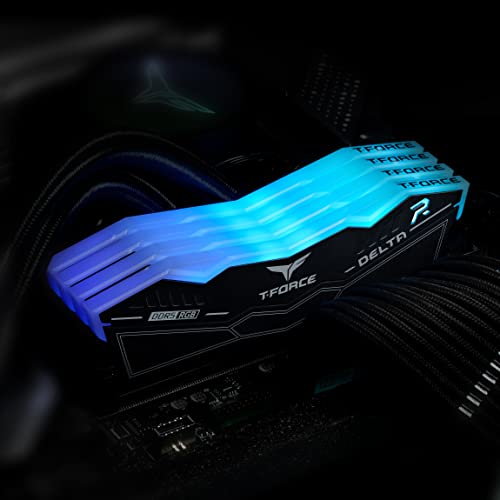 TEAMGROUP T-Force Delta RGB DDR5 32GB Kit 2x16GB 6000MHz Ram Black FF3D532G6000HC38ADC01 Bundle with CARDEA Zero Z44Q 2TB NVMe PCIe Gen4 M.2 2280 Gaming SSD Read 5,000 MB/s TM8FPQ002T0C327