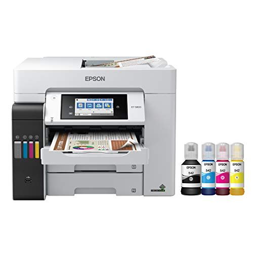 Epson EcoTank Pro ET-5800 Wireless Color All-in-One Supertank Printer with Scanner & Expression Photo XP-8700 Wireless All-in-One Printer with Built-in Scanner and Copier and 4.3" Color Touchscreen