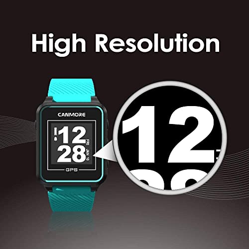 CANMORE TW-353 GPS Golf Watch - Essential Golf Course Data and Score Sheet - Minimalist & User Friendly - 38,000+ Free Courses Worldwide - 4ATM Waterproof - 1-Year Warranty - Turquoise