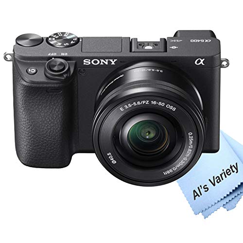 Sony Alpha a6400 Mirrorless Digital Camera with 16-50mm Lens + 32GB Card, Tripod, Case, and More (18pc Bundle)