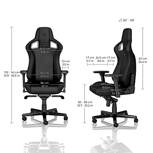 noblechairs Epic Reclining Gaming Chair and Reclining Office Chair, Black EditionPU Hybrid Leather