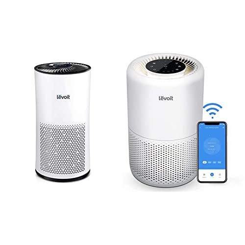 LEVOIT Air Purifier for Home Large Room, White & Air Purifiers for Home, Smart WiFi Alexa Control, H13 True HEPA Filter for Allergies, Pets, Smoke, Dust, Pollen, Core 200S , White