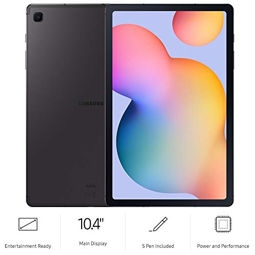 Samsung Galaxy Tab S6 Lite w/S Pen (64GB, 4GB) 10.4’’, Face Unlock, Octa-Core Exynos 9610, 7040mAh Battery Wi-Fi Tablet SM-P610 - US Model (w/Samsung Fast Car Charger, Oxford Gray)