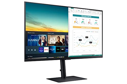 SAMSUNG M5 Series 32-Inch FHD 1080p Smart Monitor & Streaming TV (Tuner-Free), Netflix, HBO, Prime Video, & More, Apple Airplay, Height Adjustable Stand, Built-in Speakers (LS32AM502HNXZA)