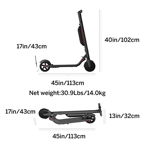 Segway Ninebot ES4 Electric Kick Scooter with External Battery, Lightweight and Foldable, Upgraded Motor Power, Dark Grey