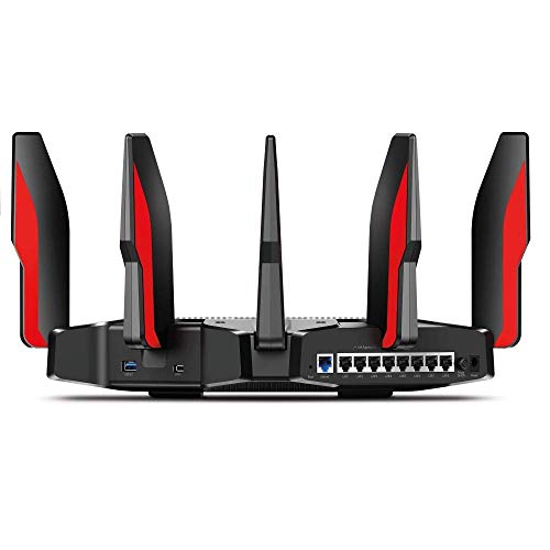 TP-Link - Archer AX11000 Tri-Band Wi-Fi 6 Router - Black/Red (Renewed)