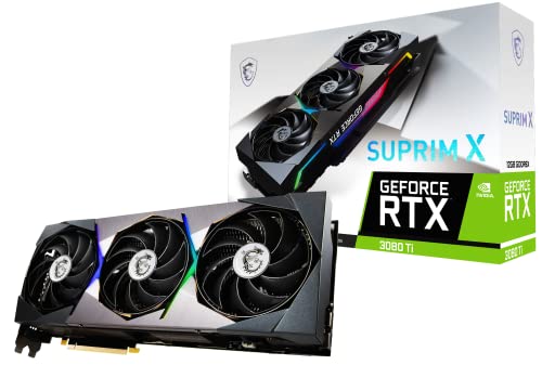 MSI GeForce RTX 3080 Ti SUPRIM X 12G Gaming Graphics Card - 12GB GDDR6X, 1845 MHz, PCI Express Gen 4, 384-bit, 3X DP v 1.4a, HDMI 2.1 (Supports 4K)