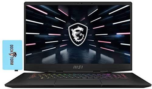 MSI Stealth GS77 -17 Gaming & Entertainment Laptop (Intel i9-12900H 14-Core, 64GB DDR5 4800MHz RAM, 2x8TB PCIe SSD RAID 0 (16TB), GeForce RTX 3080 Ti, 17.3" 120Hz Win 11 Pro) with Hub