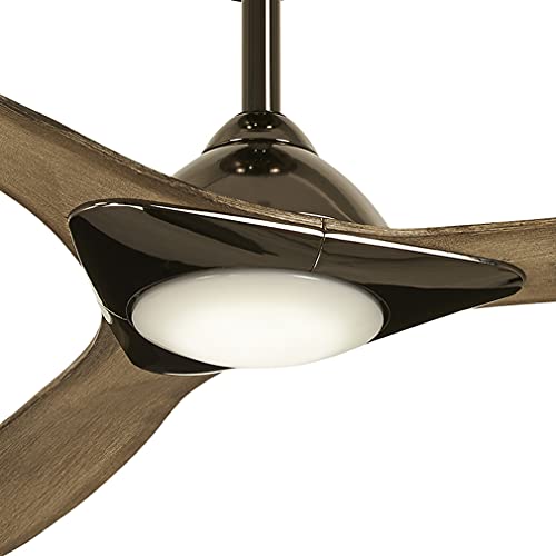 Minka-Aire F868L-GM/SG Sleek 60 Inch Smart Ceiling Fan with DC Motor and LED Light in Gun Metal Finish and Seashore Gray Blades Compatible with Alexa, Nest, Ecobee, Google Home and iOS/Android App