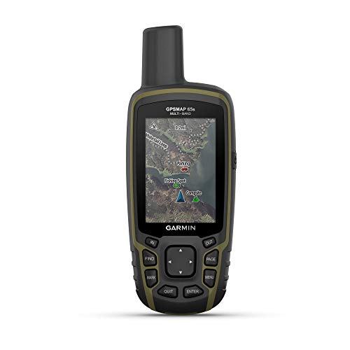 Garmin GPSMAP 65s, Button-Operated Handheld with Altimeter and Compass, Expanded Satellite Support and Multi-Band Technology, 2.6" Color Display