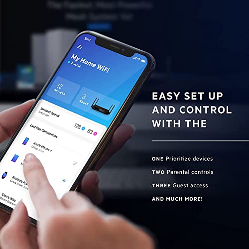 Linksys Mesh WiFi 6 Router, Dual-Band, 2,700 Sq. ft Coverage, 55+ Devices,High-Speed ax Router for Streaming & Gaming, Speeds up to (AX6600) 6.6Gbps - MR7500