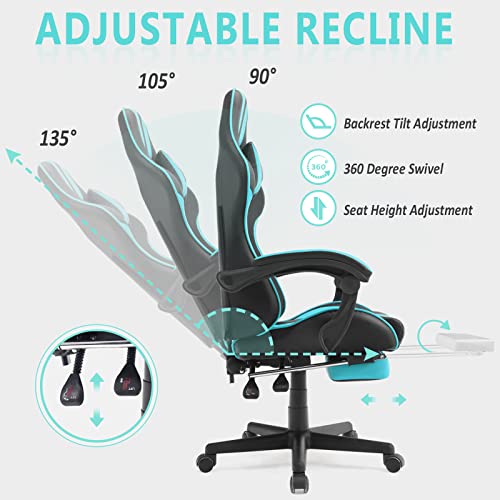 Pink and Cyan Gaming Chairs Bundle