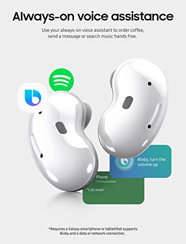 Samsung Galaxy Buds Live, True Wireless Earbuds W/Active Noise Cancelling (Wireless Charging Case Included), Mystic White (US Version)