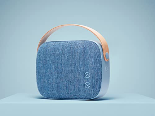 Vifa Helsinki Bluetooth Speaker, Hi-Resolution Bluetooth 4.0 Wireless Speakers, Portable Speakers in Handle Bag Look, High-Performance Private Speaker with Stylish Appearance (2022 Version Aqua Blue)