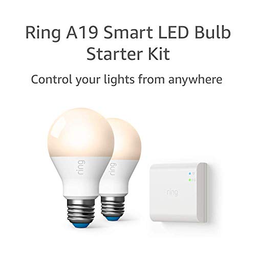 Ring A19 Smart LED Bulb, White (Starter Kit: 2-pack)