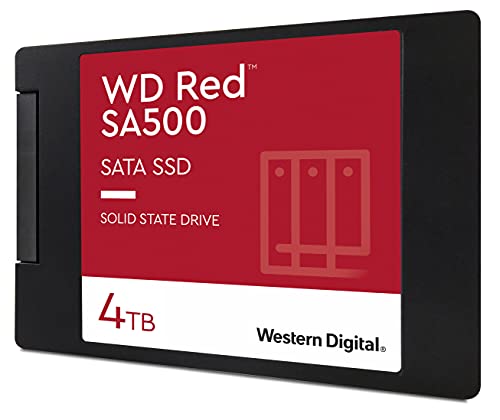 Western Digital 4TB WD Red SA500 NAS 3D NAND Internal SSD - SATA III 6 Gb/s, 2.5"/7mm, Up to 560 MB/s - WDS400T1R0A