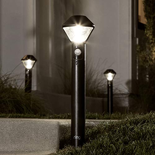 Ring Smart Lighting – Pathlight, Battery-Powered, Outdoor Motion-Sensor Security Light, Black (Starter Kit: 6-pack)