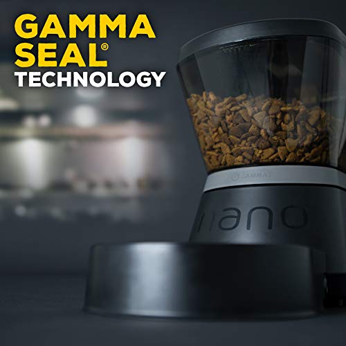 Gamma2 Nano Automatic Cat Feeder & Dog Feeder | Unique Jam Proof Pet Food Dispenser | Airtight Freshness Seal Features 6 Preprogrammed Mealtimes or Customize Your Own | 7.5 Pound Capacity