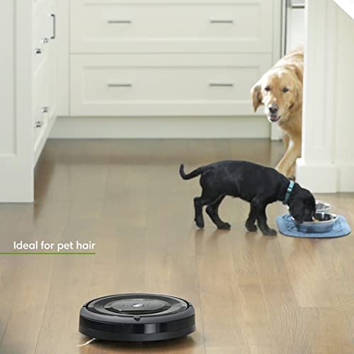 iRobot Roomba e6 (6134) Wi-Fi Connected Robot Vacuum (Wi-Fi Connected, Compatible with Alexa, Ideal for Pet Hair, Carpets, Hard, Self-Charging Robotic Vacuum) Black