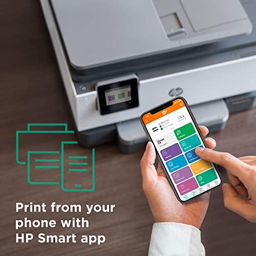 HP OfficeJet Pro 9018e Wireless All-in-One Inkjet Color Printer, Auto 2-Sided, Print & Copy & Scan & Fax, 22ppm, 4800 x 1200dpi, 35-Sheet ADF, 2.7" Color Touchscreen Display, Lanbertent Printer Cable