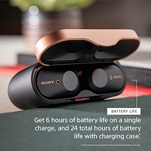 Sony WF-1000XM3 Industry Leading Noise Canceling Truly Wireless Earbuds Headset/Headphones with AlexaVoice Control And Mic For Phone Call, Black