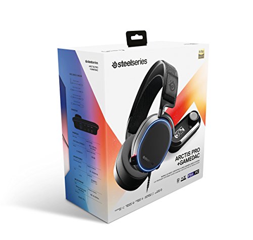 SteelSeries Arctis Pro + GameDAC Wired Gaming Headset - Certified Hi-Res Audio - Dedicated DAC and Amp - for PS5/PS4 and PC - Black