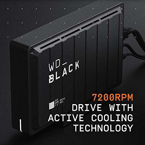 WD_BLACK 8TB D10 Game Drive - Portable External Hard Drive HDD Compatible with Playstation, Xbox, PC, & Mac - WDBA3P0080HBK-NESN